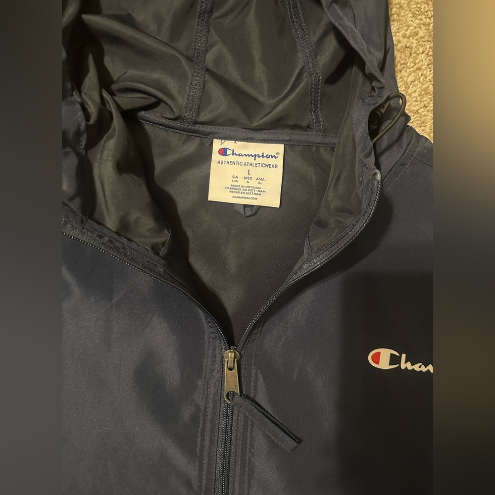 Half zip navy blue champion wind breaker - Picture 4 of 5